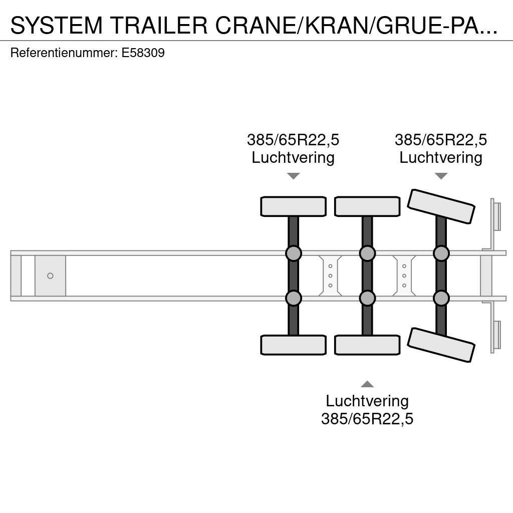  SYSTEM TRAILER CRANE/KRAN/GRUE-PALFINGER 24T/M+3EX Madelpoolhaagised