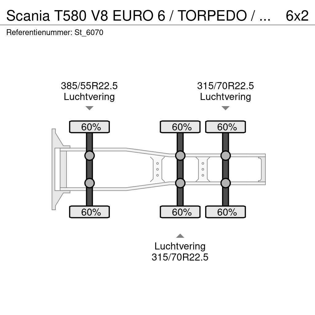 Scania T580 V8 EURO 6 / TORPEDO / HAUBER / SHOW TRUCK Sadulveokid