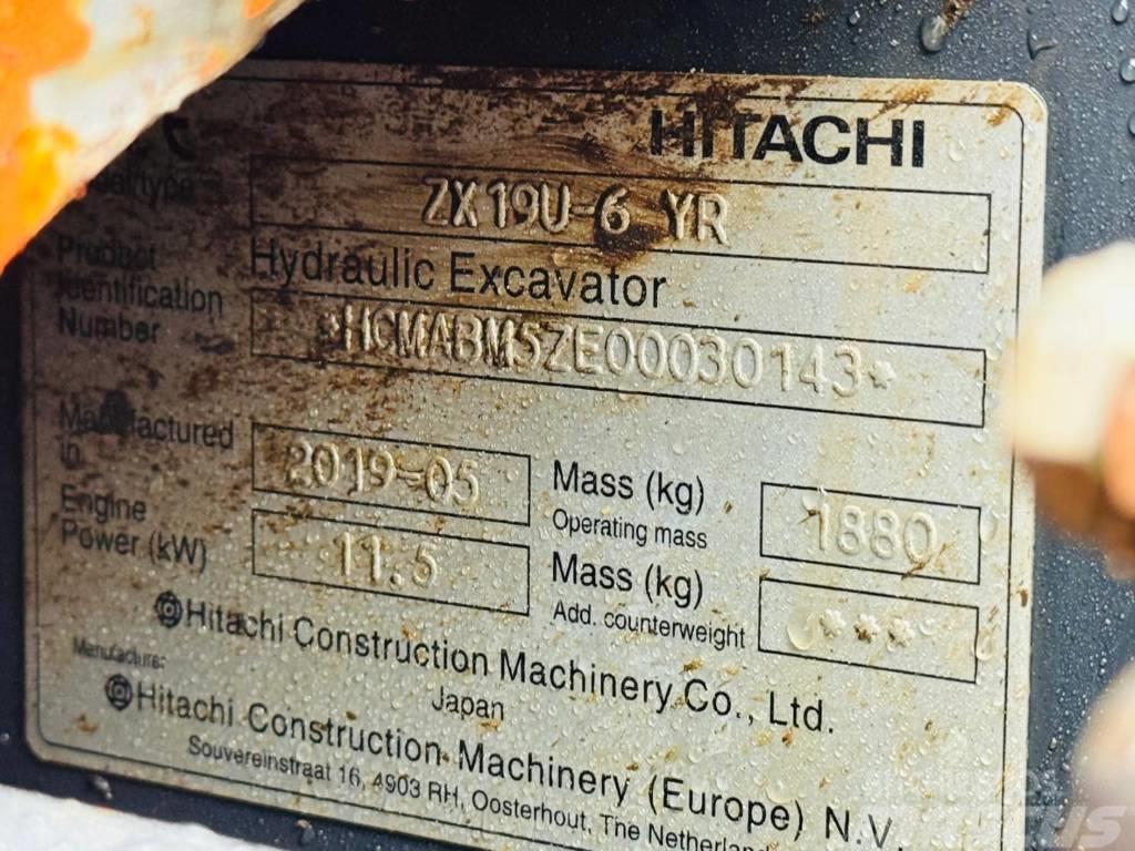 Hitachi ZX 19 U-6 Miniekskavaatorid < 7 t