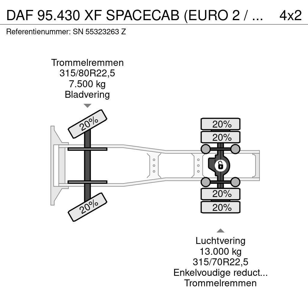 DAF 95.430 XF SPACECAB (EURO 2 / ZF16 MANUAL GEARBOX / Sadulveokid