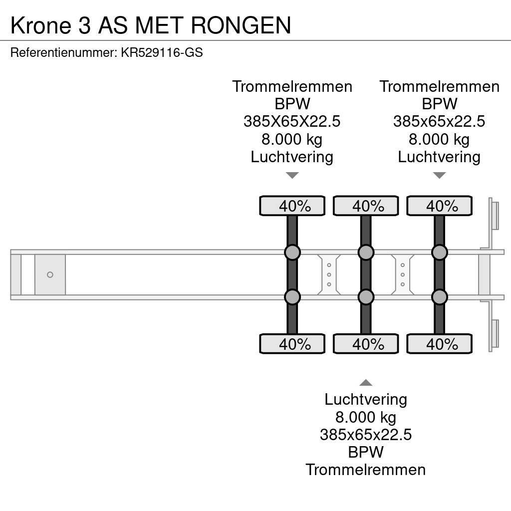 Krone 3 AS MET RONGEN Tentpoolhaagised