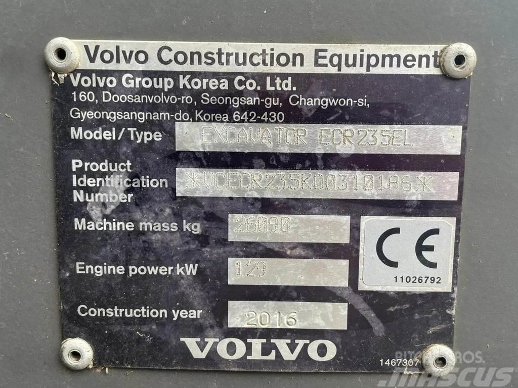 Volvo ECR 235 EL | ROTOTILT | BUCKET | AIRCO Roomikekskavaatorid