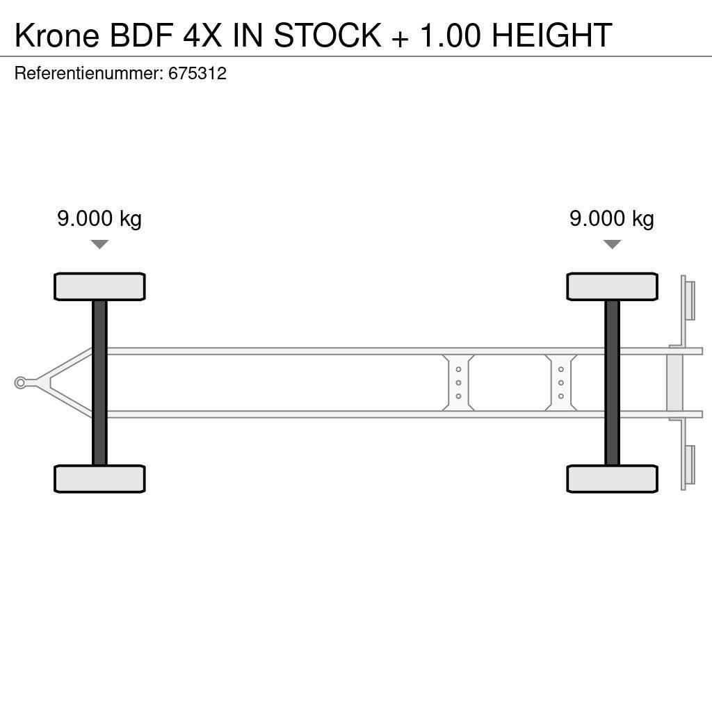 Krone BDF 4X IN STOCK + 1.00 HEIGHT Vahetuskerehaagised