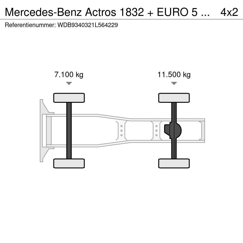 Mercedes-Benz Actros 1832 + EURO 5 + 6CYL 12L Sadulveokid