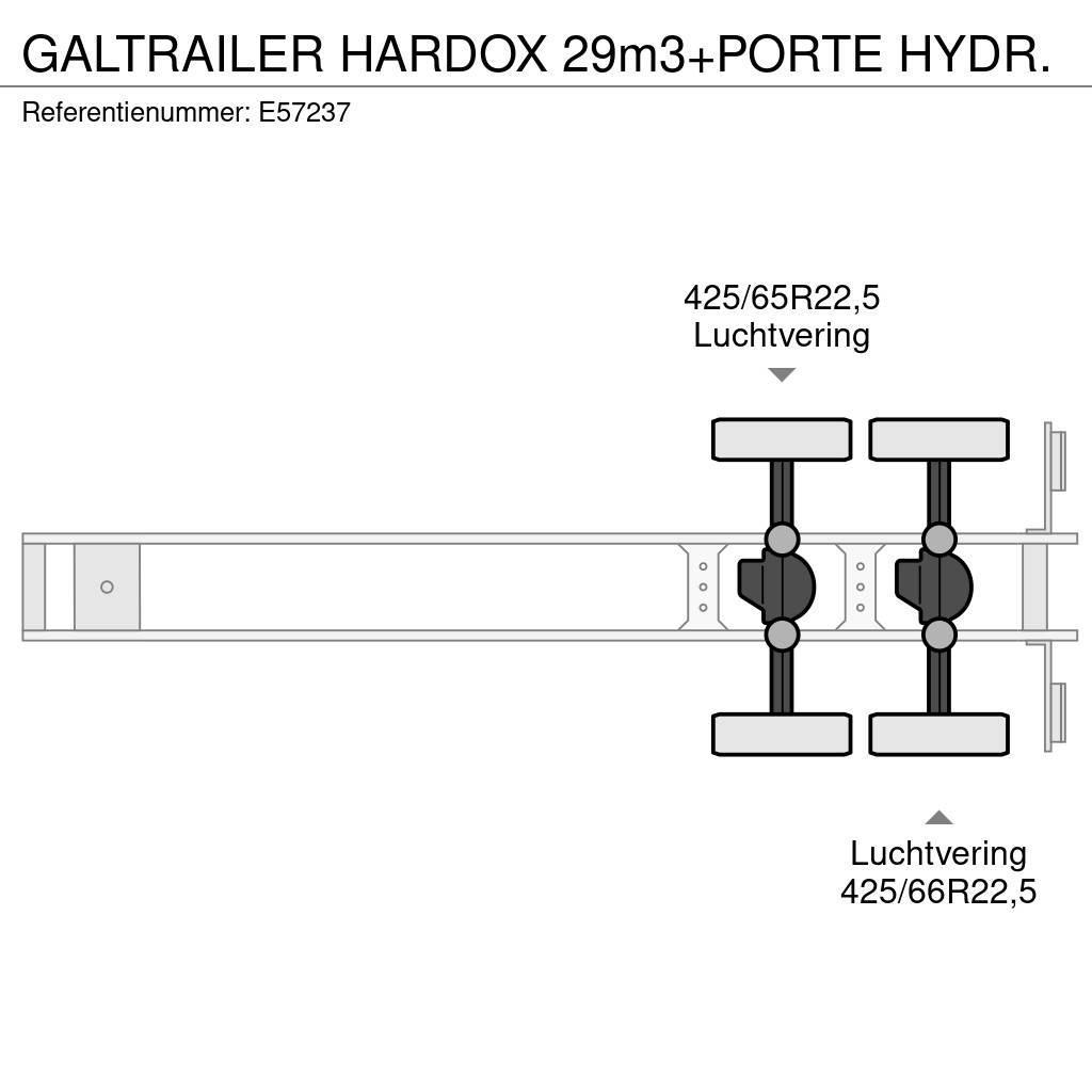  GALTRAILER HARDOX 29m3+PORTE HYDR. Kallur-poolhaagised
