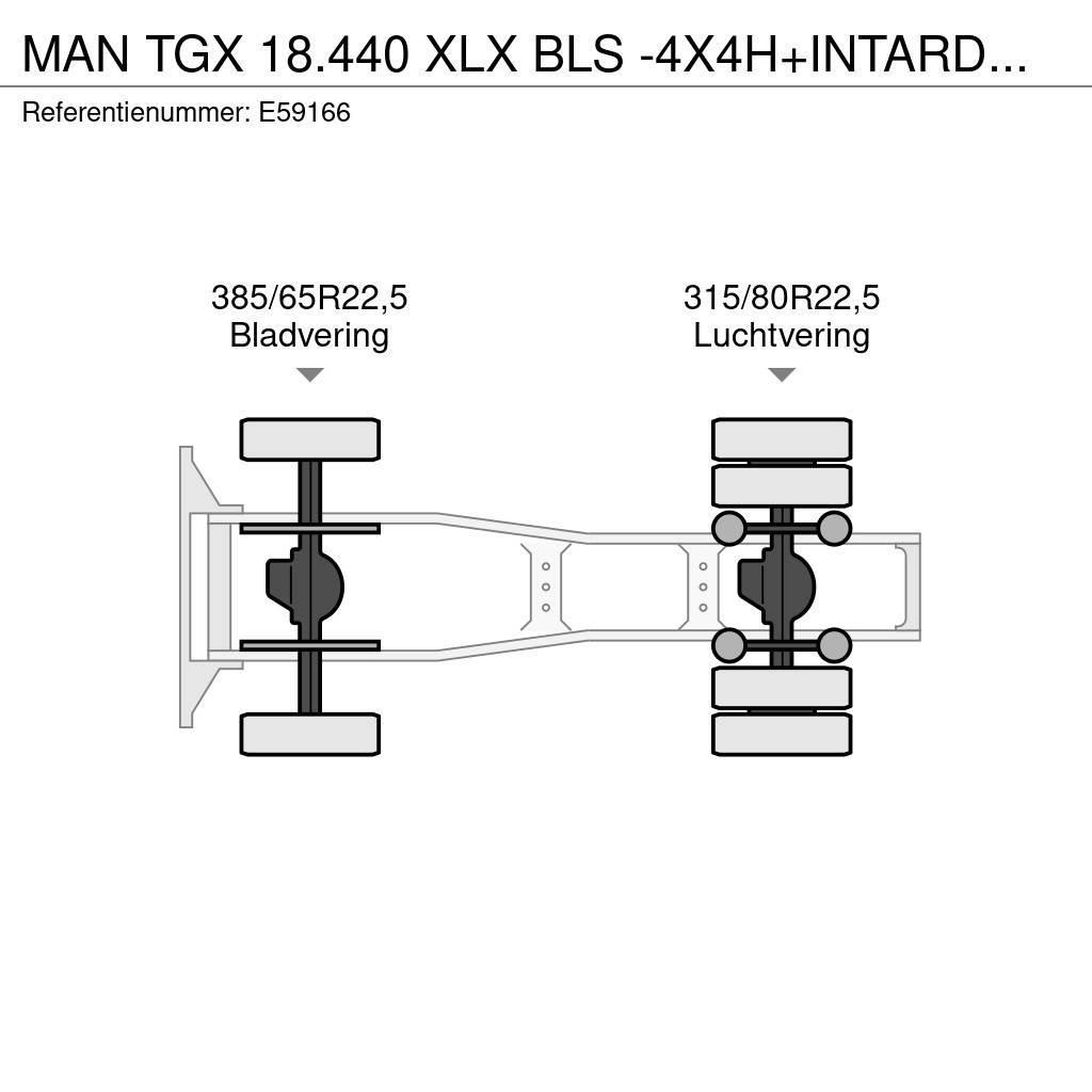 MAN TGX 18.440 XLX BLS -4X4H+INTARDER+HYDR. Sadulveokid