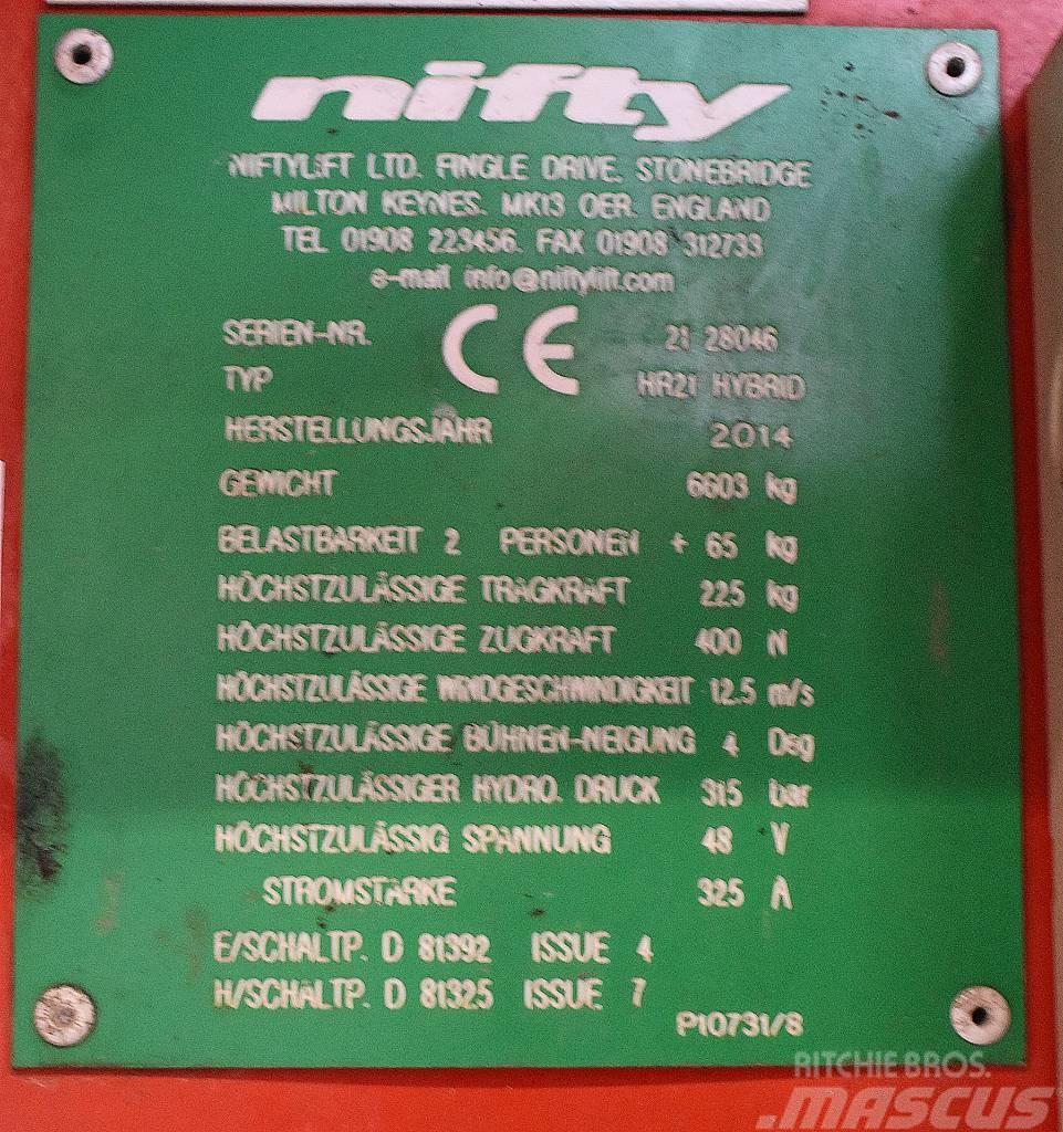 Niftylift BS2191 - HR21 Iseliikuvad poomtõstukid