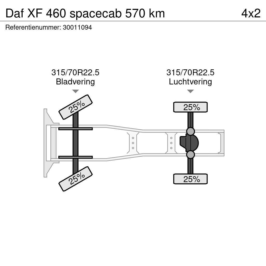 DAF XF 460 spacecab 570 km Sadulveokid