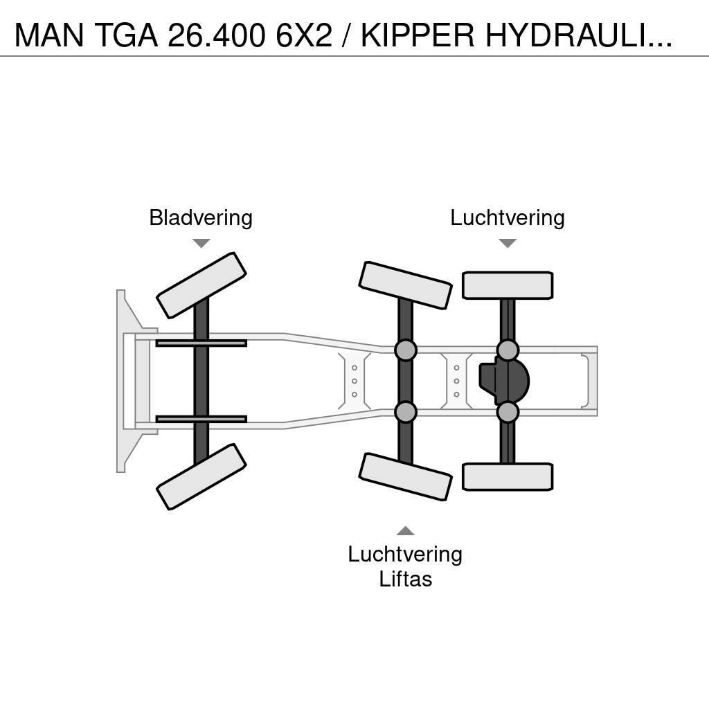 MAN TGA 26.400 6X2 / KIPPER HYDRAULIEK / HOLLAND TRUCK Sadulveokid