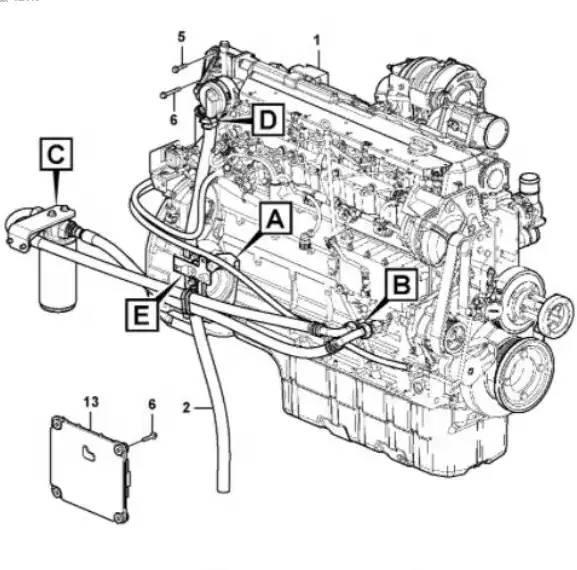 CAT C15 Diesel Motor E374 374D 374F C15 Engine Assy Ülekandemehhanism