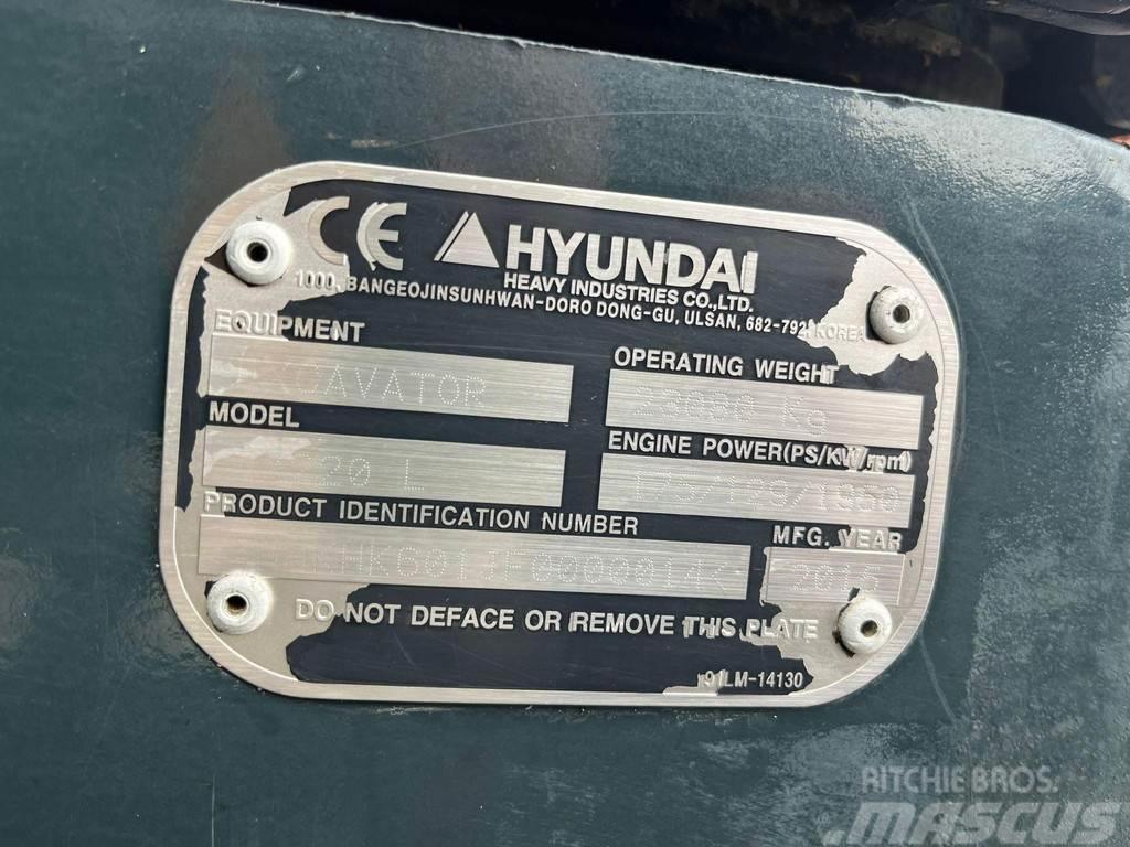 Hyundai HX 220 L ROTOTILT / AC / CENTRAL LUBRICATION / AUX Roomikekskavaatorid