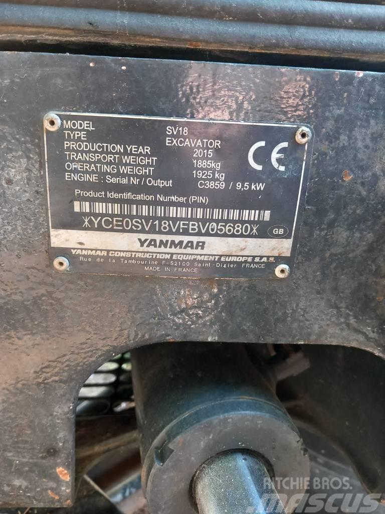 Yanmar SV 18 Miniekskavaatorid < 7 t