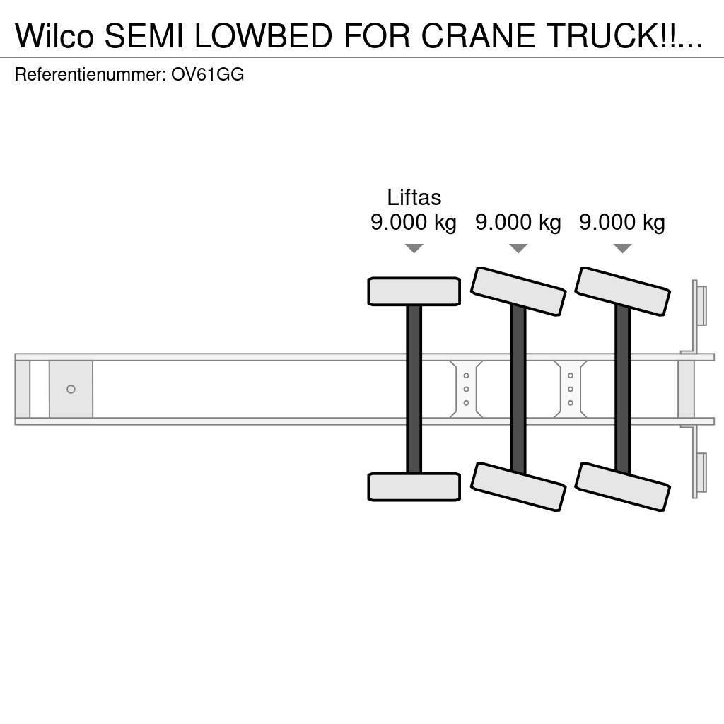 Wilco SEMI LOWBED FOR CRANE TRUCK!!2x steering axle Raskeveo poolhaagised
