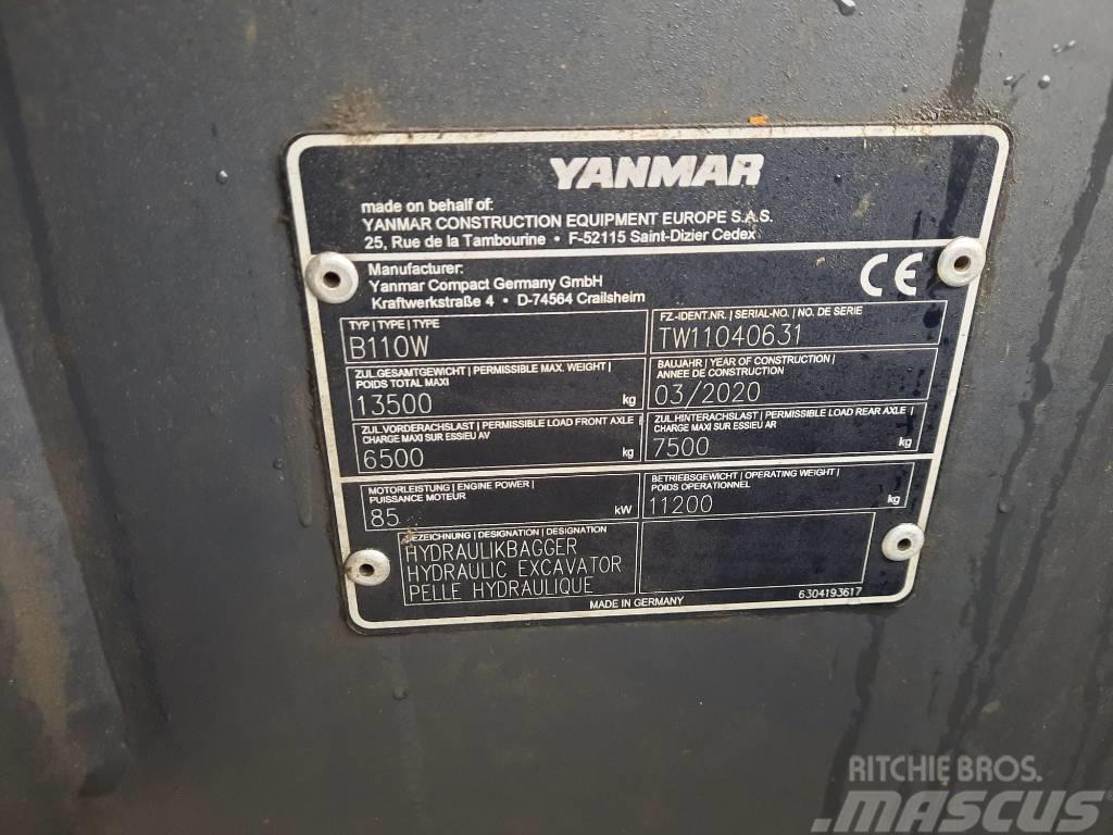 Yanmar B 110 W Ratasekskavaatorid
