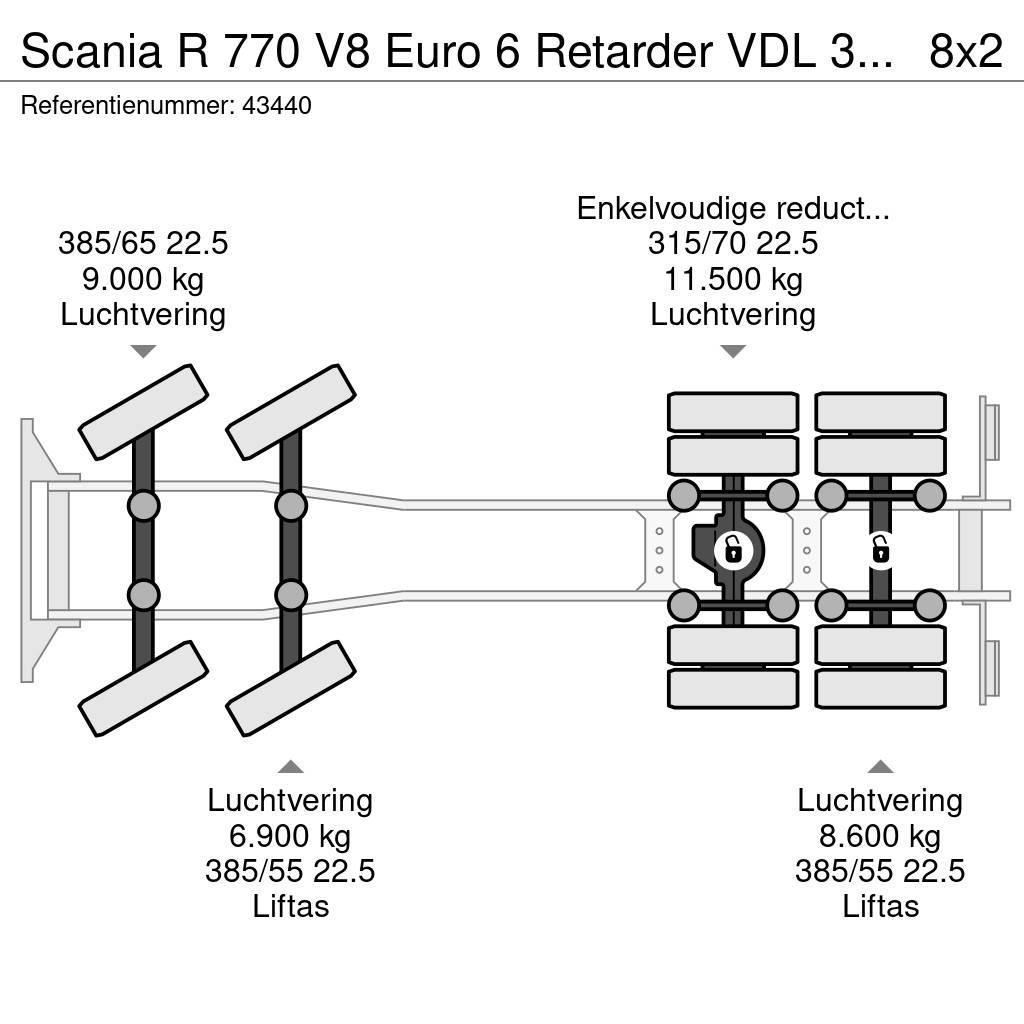 Scania R 770 V8 Euro 6 Retarder VDL 30 Ton haakarmsysteem Konksliftveokid