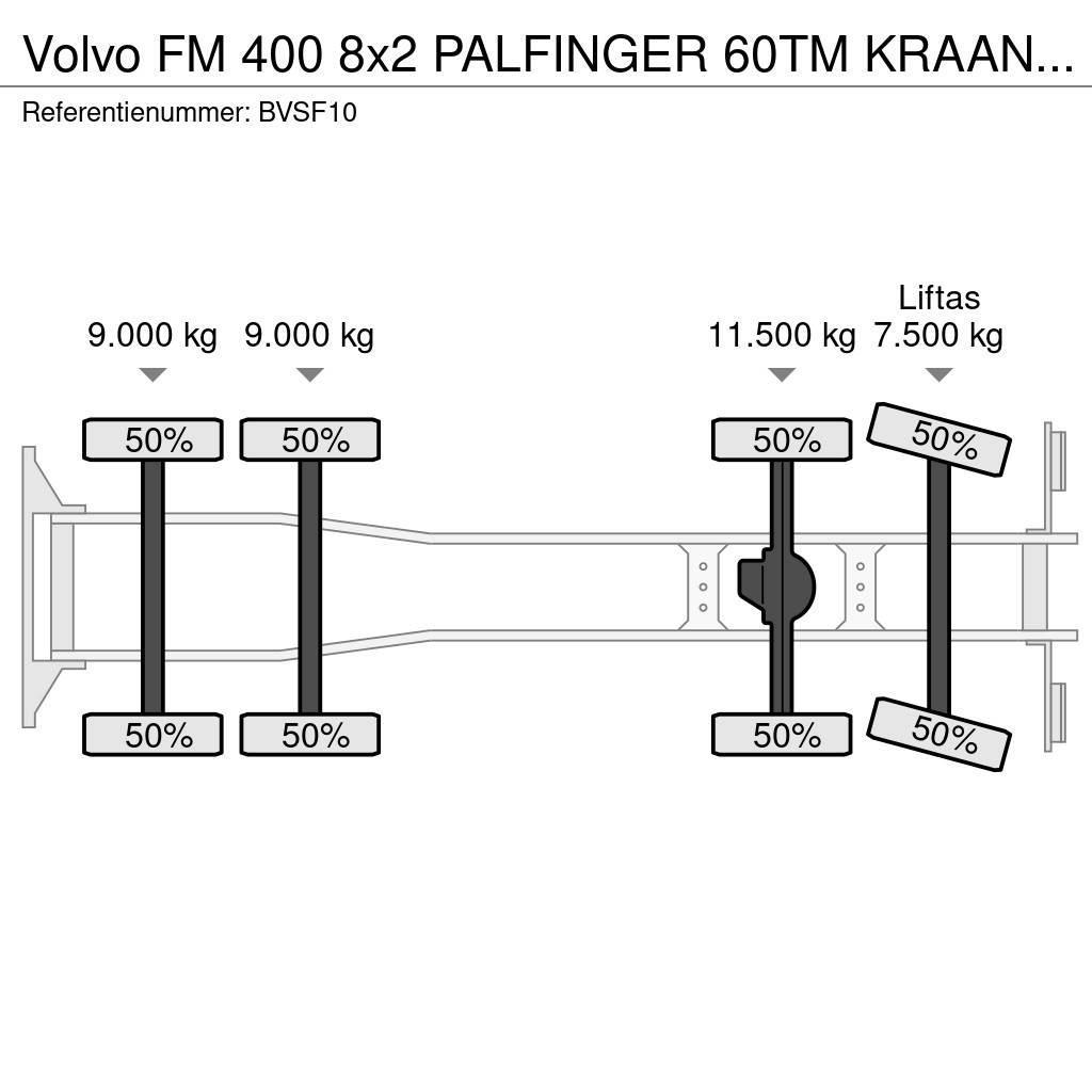 Volvo FM 400 8x2 PALFINGER 60TM KRAAN/KRAN!!EURO5!! Maastikutõstukid