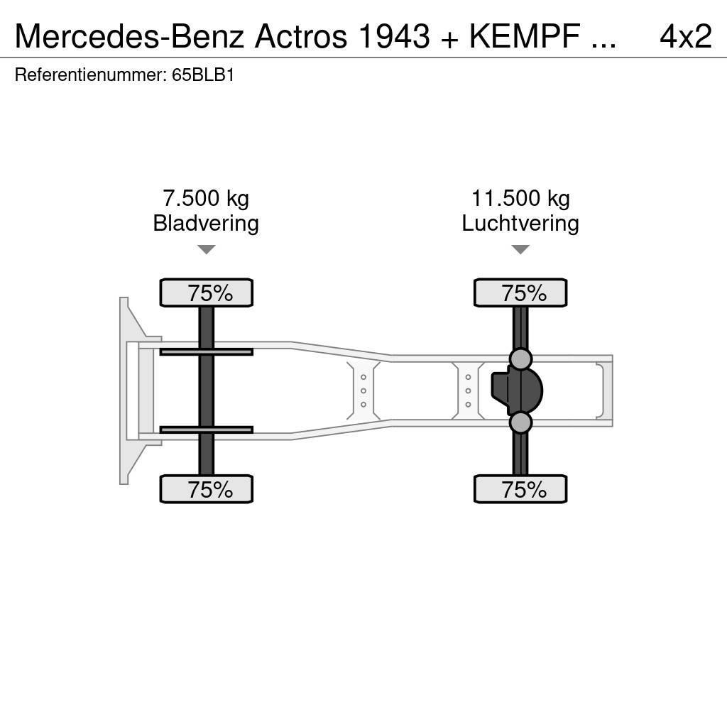 Mercedes-Benz Actros 1943 + KEMPF SKM 35/3 Zeer mooie NL combina Sadulveokid