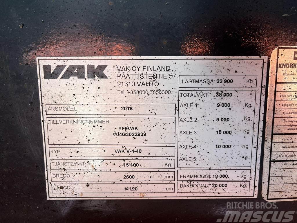 VAK V-4-40 VECTOR 1950 / BOX L=10804 mm Külmikhaagised