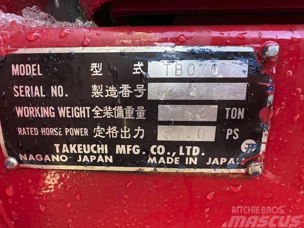 Takeuchi TB 070*+3xSchaufeln*7200 kg Miniekskavaatorid < 7 t