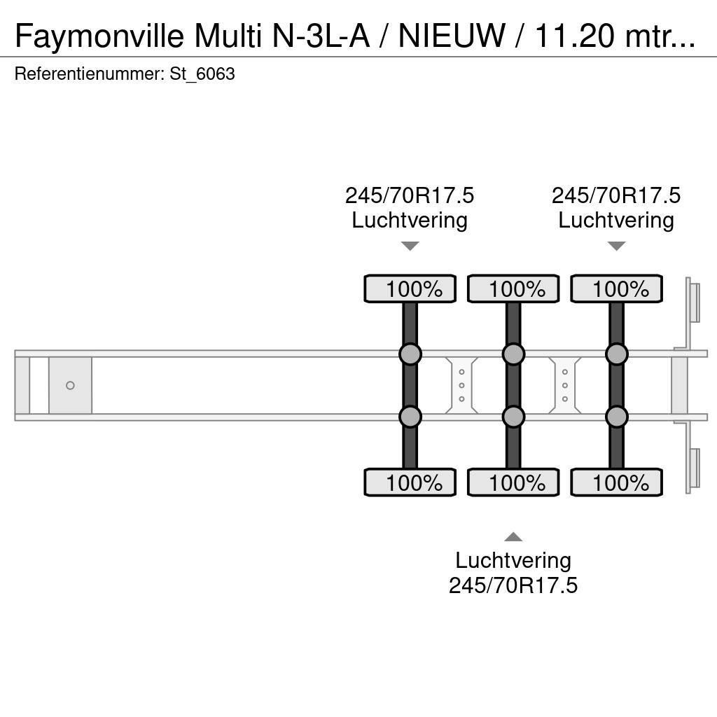 Faymonville Multi N-3L-A / NIEUW / 11.20 mtr / UITSCHUIFBAAR Raskeveo poolhaagised