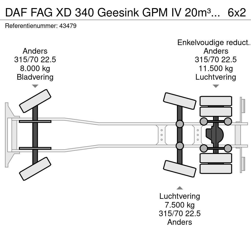 DAF FAG XD 340 Geesink GPM IV 20m³ GEC Prügiautod