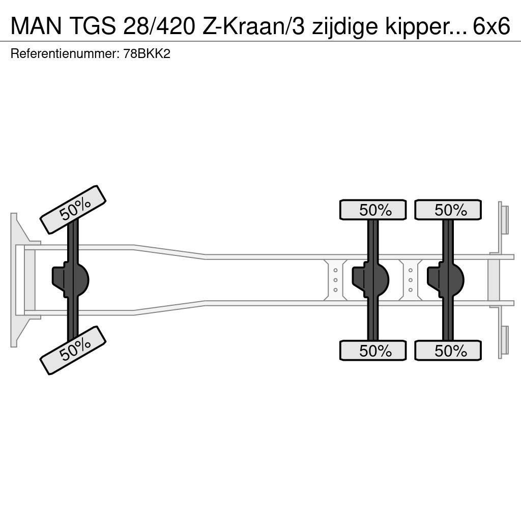 MAN TGS 28/420 Z-Kraan/3 zijdige kipper 6x6!!2018!!ZER Kallurid
