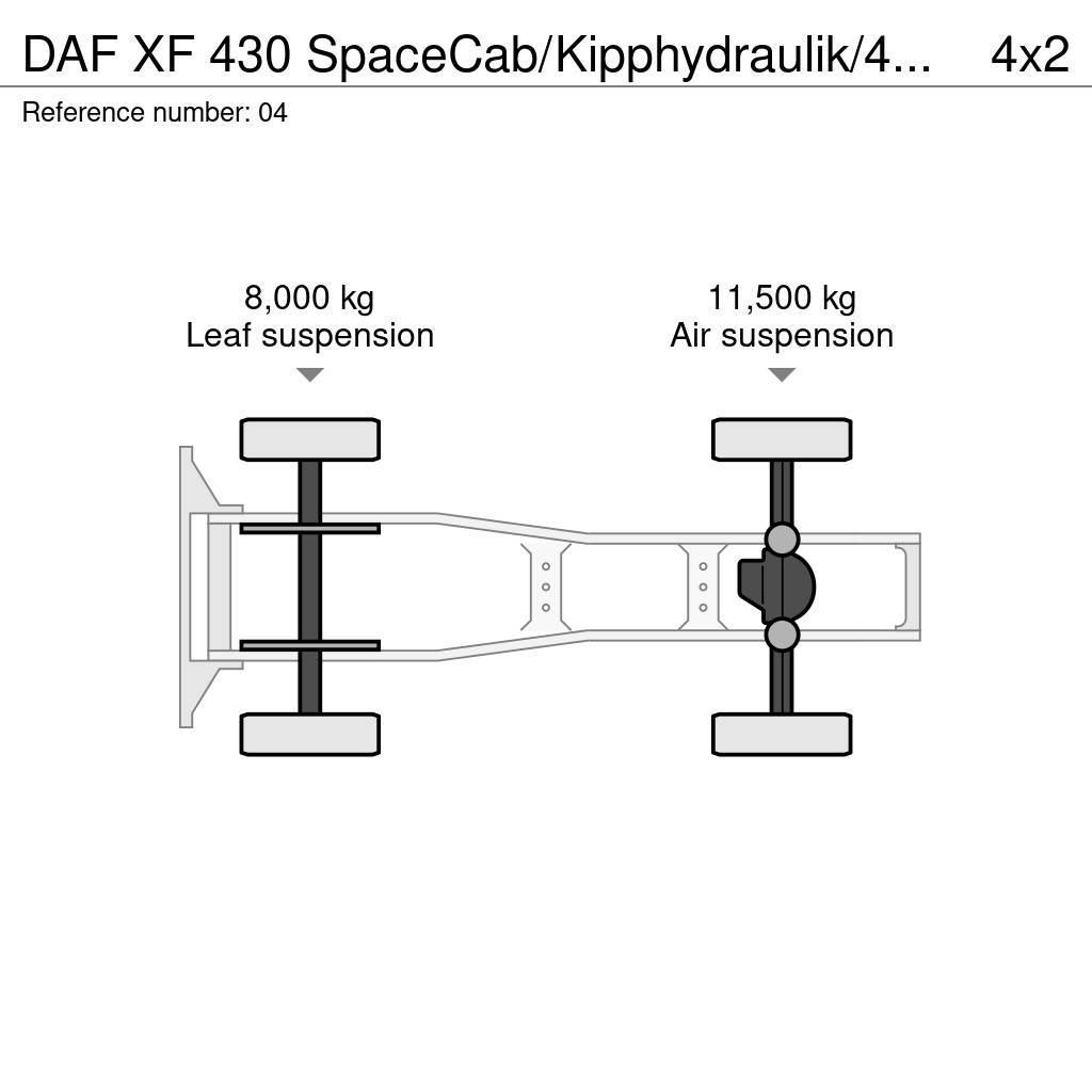 DAF XF 430 SpaceCab/Kipphydraulik/452 tkm/Euro 6 Sadulveokid