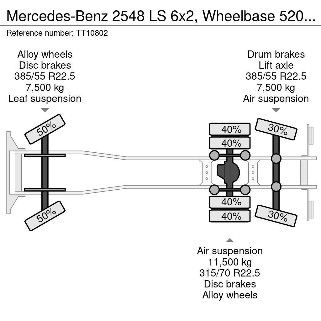 Mercedes-Benz 2548 LS 6x2, Wheelbase 520 cm Stand Airco/Klima Chassis Cab trucks