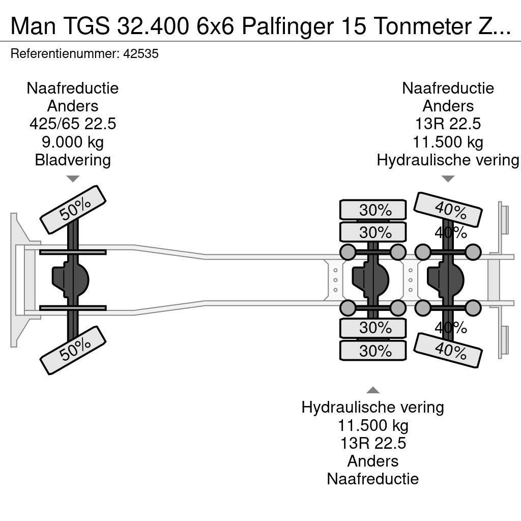 MAN TGS 32.400 6x6 Palfinger 15 Tonmeter Z-kraan Kallurid