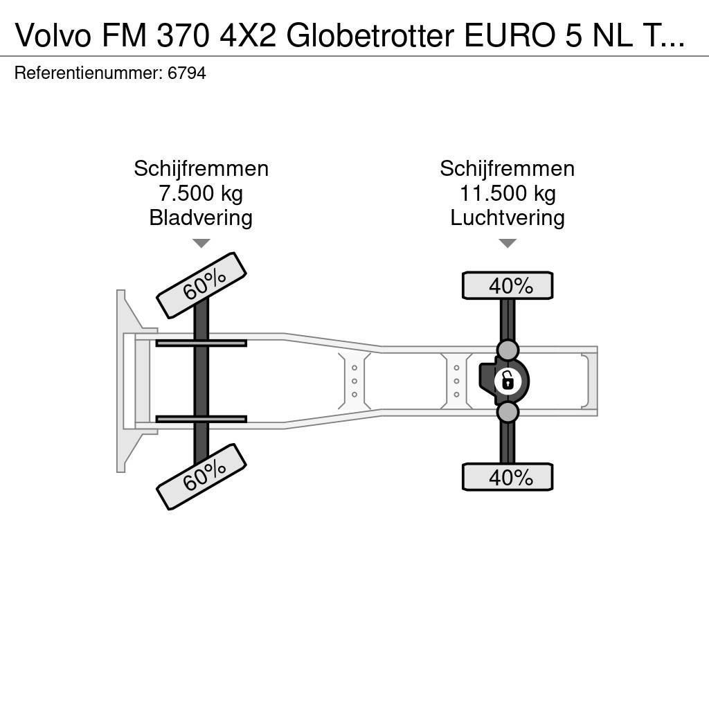 Volvo FM 370 4X2 Globetrotter EURO 5 NL Truck APK 09/202 Sadulveokid