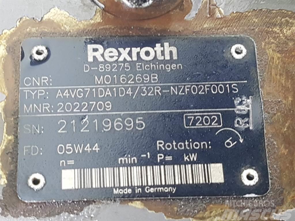 Rexroth A4VG71DA1D4/32R-R902022709-Drive pump/Fahrpumpe Hüdraulika