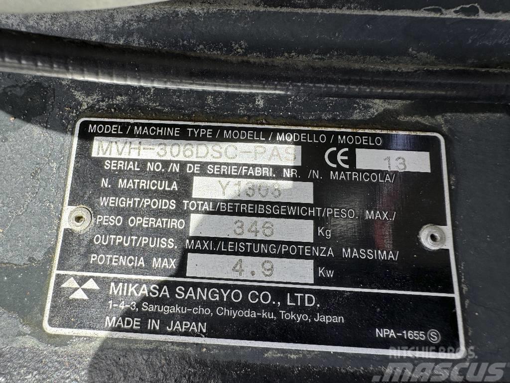 Mikasa MVH-306DS Yanmar Diesel Motor Rüttelplatte Vibraatorid