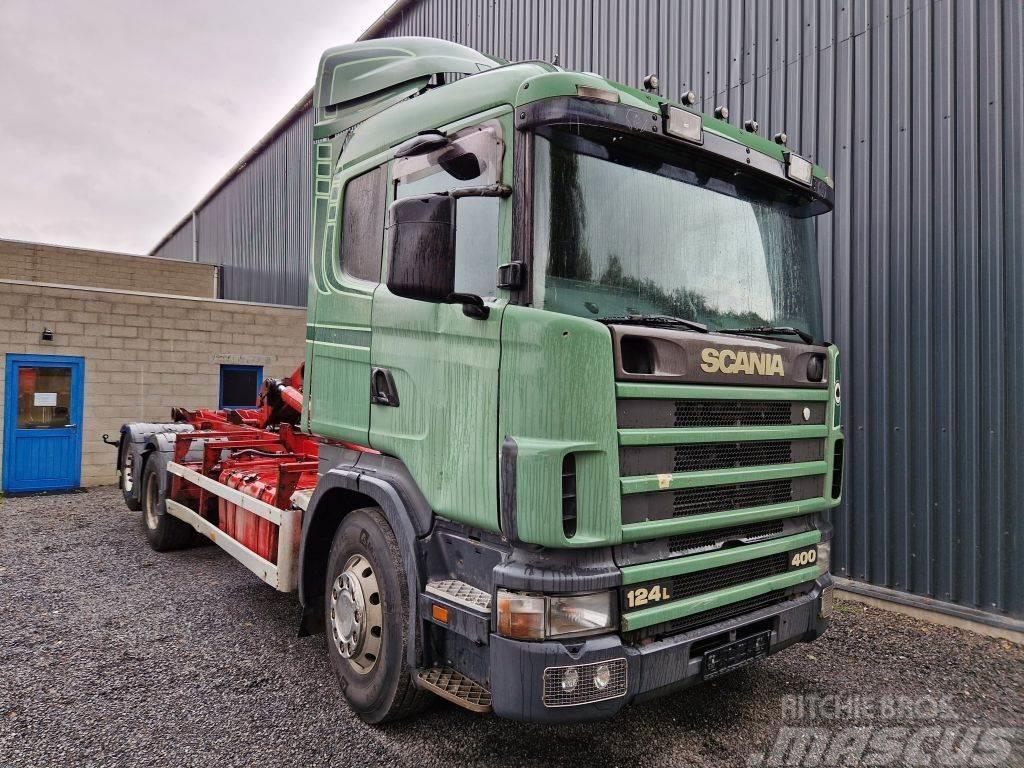 Scania R124-400 6x2 / FREINS TAMBOURS / DRUM BRAKES Konksliftveokid