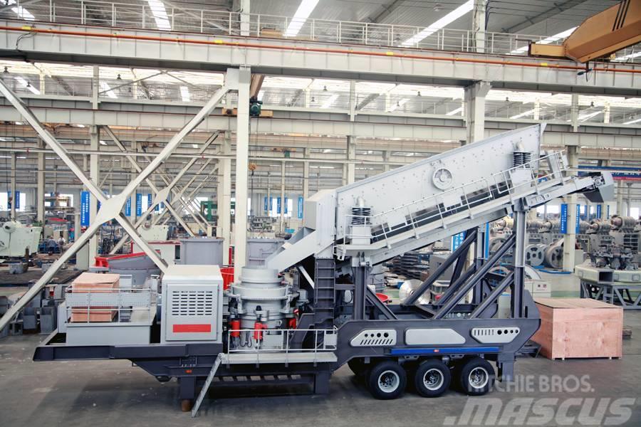 Liming Y3S2160 Mobile hydraulic Cone Crusher with Screen Iseliikuvad purustid