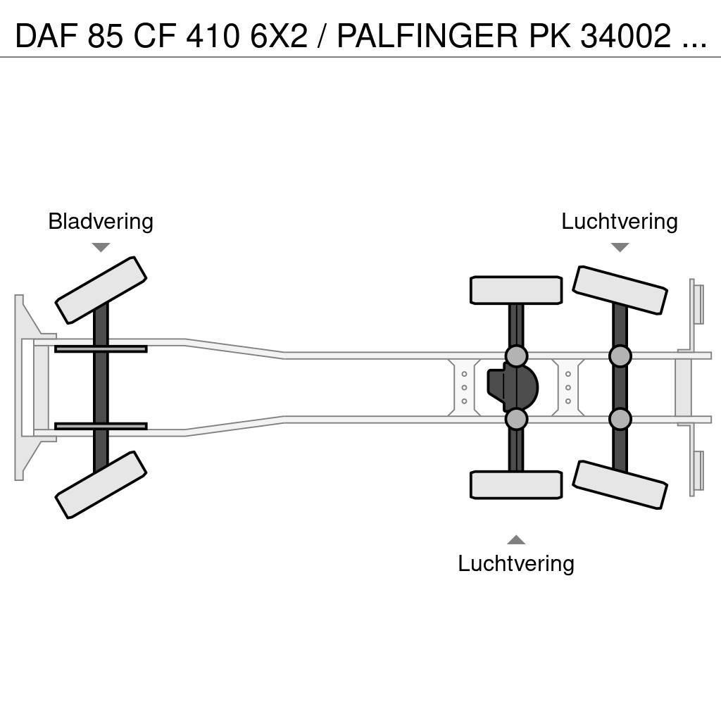 DAF 85 CF 410 6X2 / PALFINGER PK 34002 / REMOTE CONTRO Madelautod