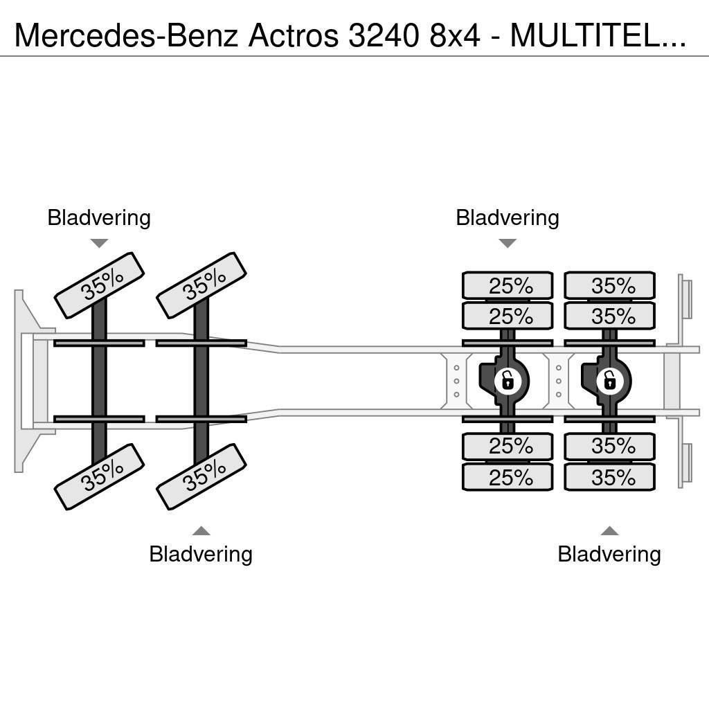 Mercedes-Benz Actros 3240 8x4 - MULTITEL J350TA Hoogwerker - Sky Auto korvtõstukid