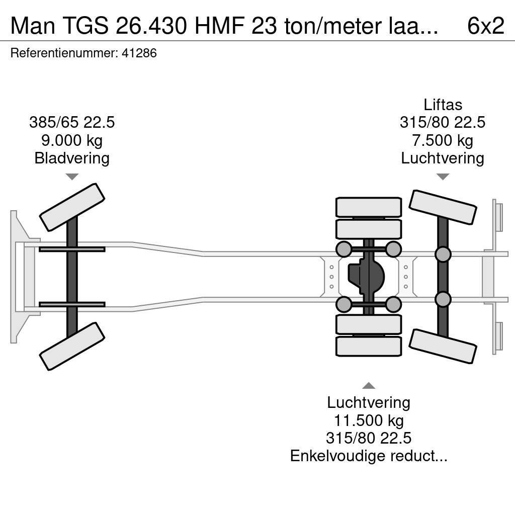 MAN TGS 26.430 HMF 23 ton/meter laadkraan Konksliftveokid