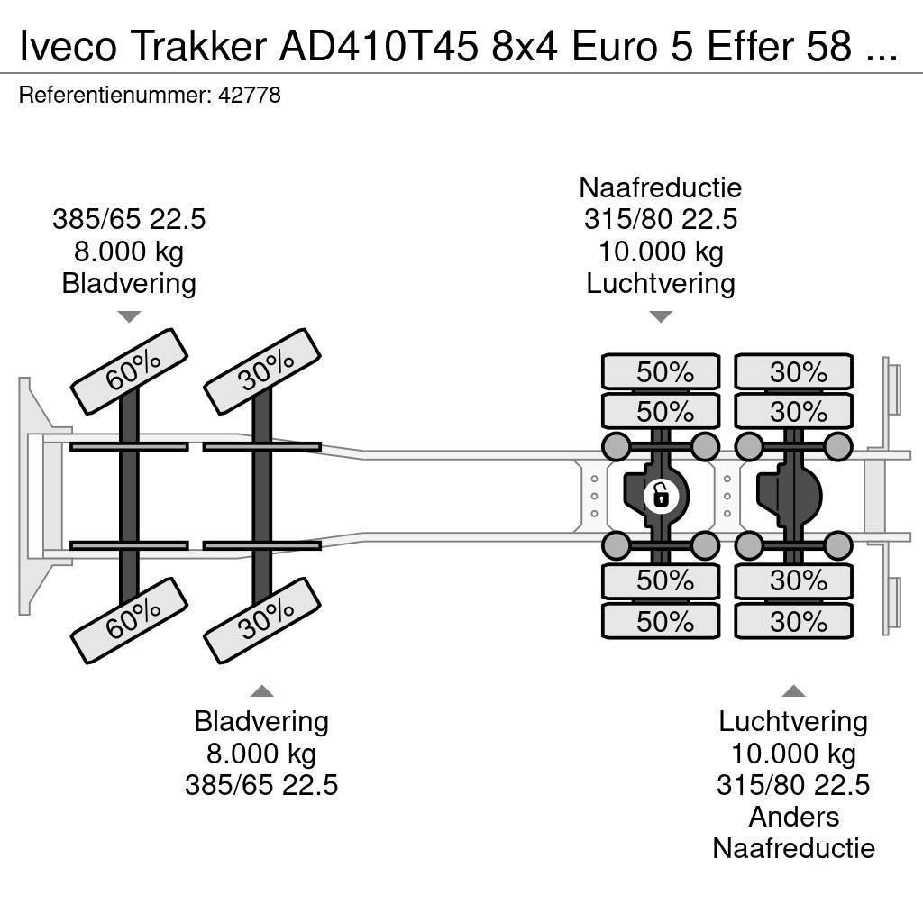 Iveco Trakker AD410T45 8x4 Euro 5 Effer 58 Tonmeter Maastikutõstukid