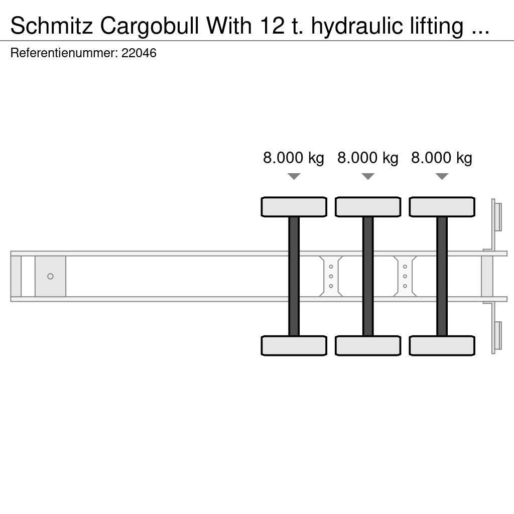 Schmitz Cargobull With 12 t. hydraulic lifting deck for double stock Tentpoolhaagised