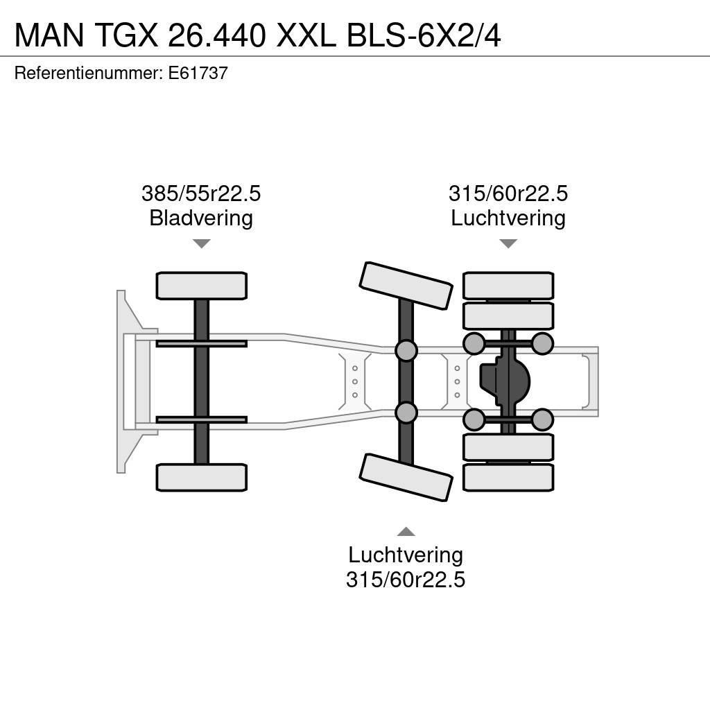 MAN TGX 26.440 XXL BLS-6X2/4 Sadulveokid