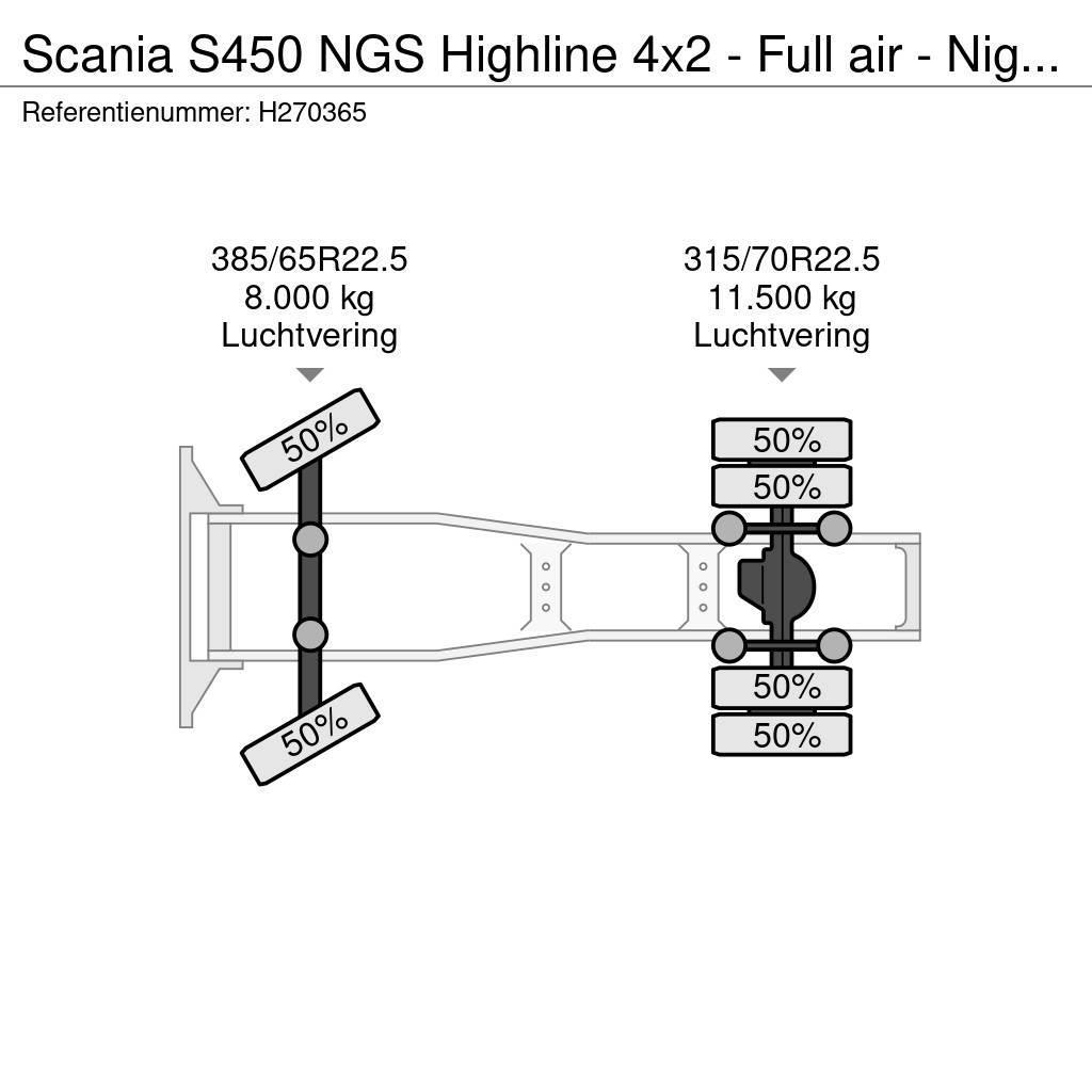 Scania S450 NGS Highline 4x2 - Full air - Night clima - R Sadulveokid