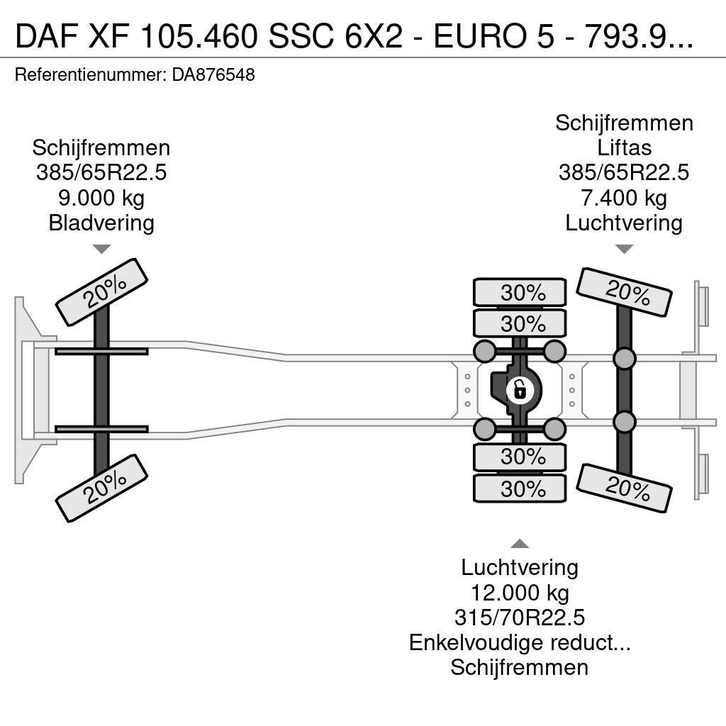 DAF XF 105.460 SSC 6X2 - EURO 5 - 793.995 KM - CHASSIS Raamautod