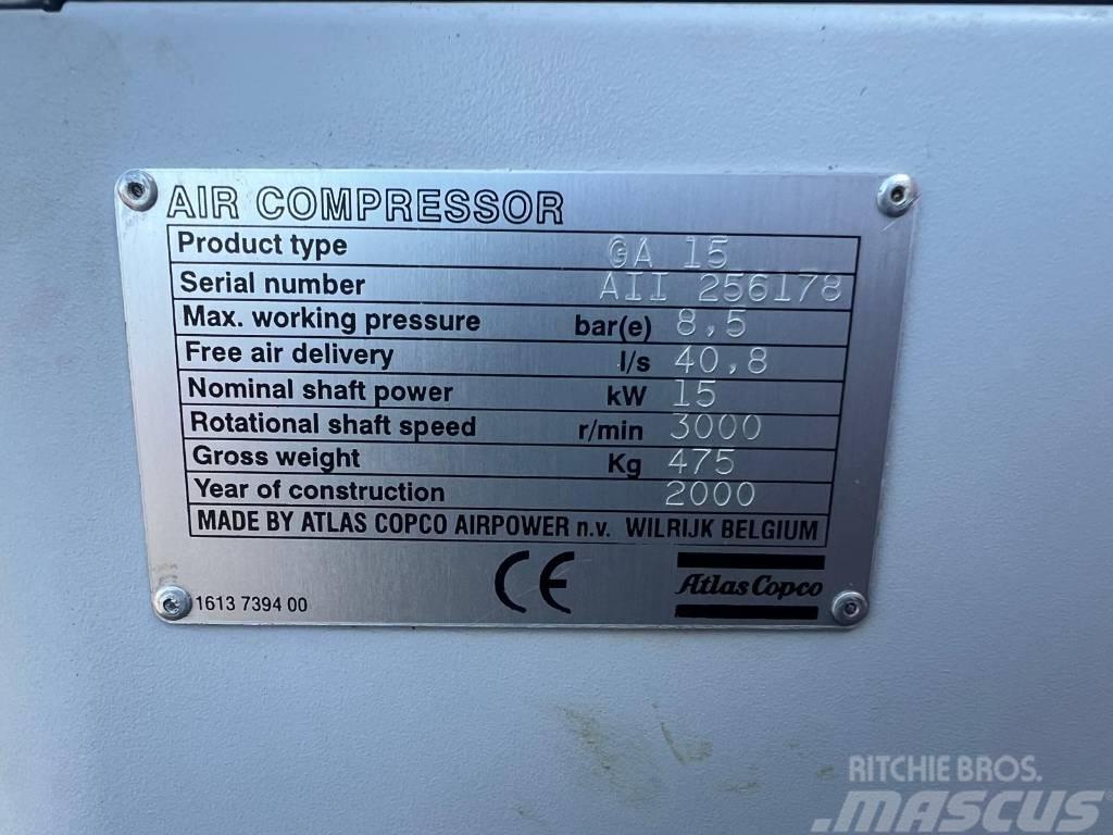 Atlas Copco Compressor, Kompressor GA 15 FF Kompressorid