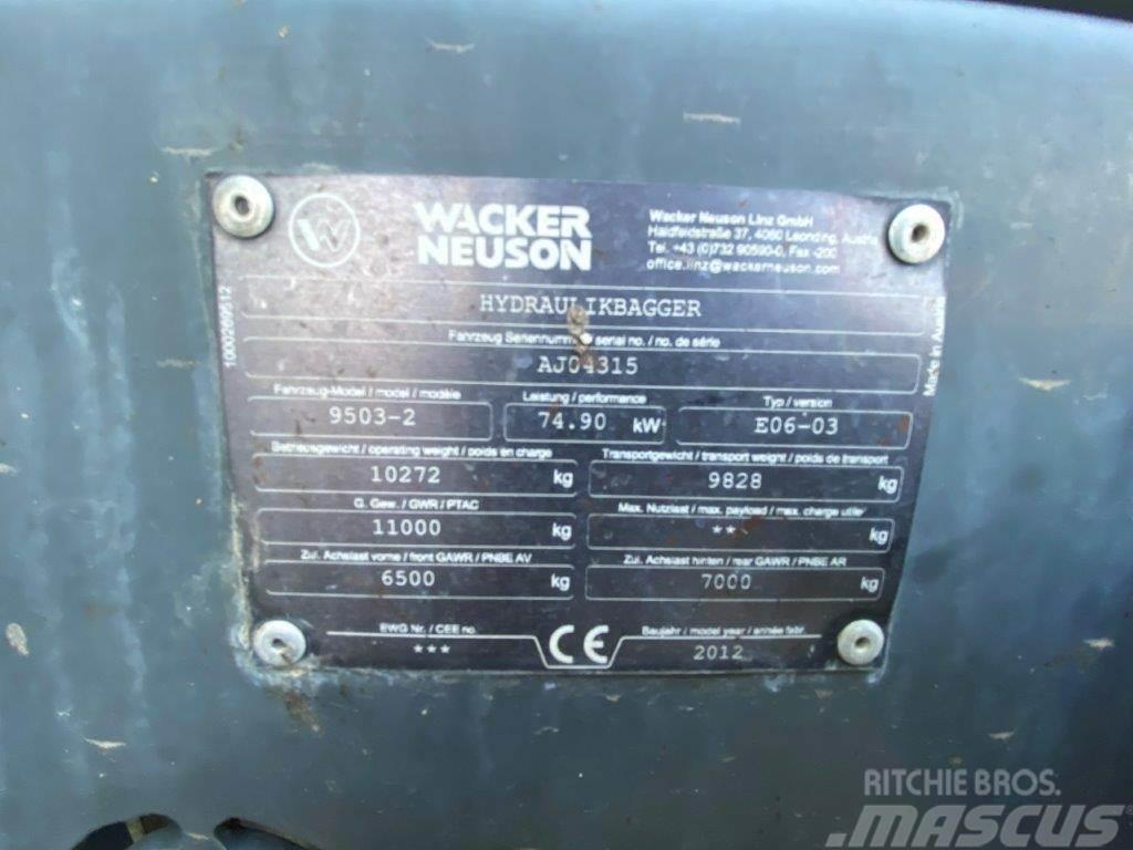 Wacker Neuson 9503-2 WD Mobilbagger Klima Löffel MS08 Ratasekskavaatorid