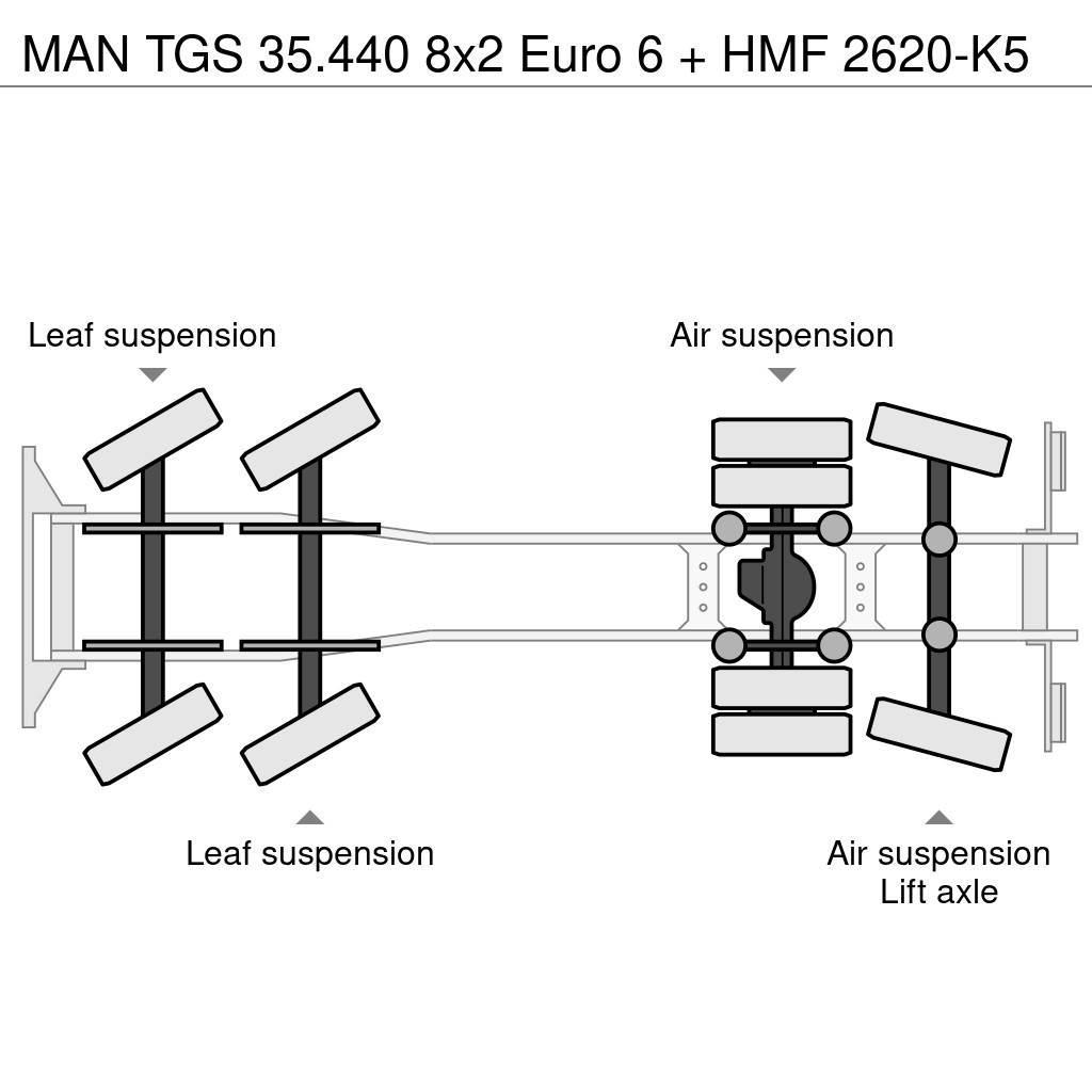 MAN TGS 35.440 8x2 Euro 6 + HMF 2620-K5 Maastikutõstukid
