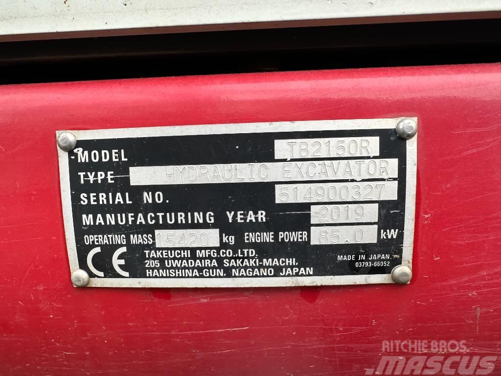 Takeuchi TB2150R Roomikekskavaatorid