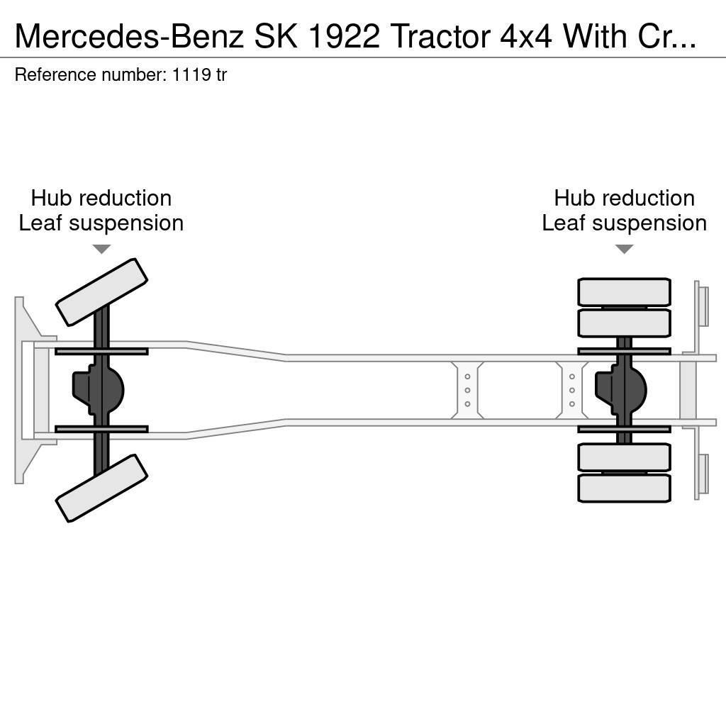 Mercedes-Benz SK 1922 Tractor 4x4 With Crane Full Spring V6 Big Maastikutõstukid