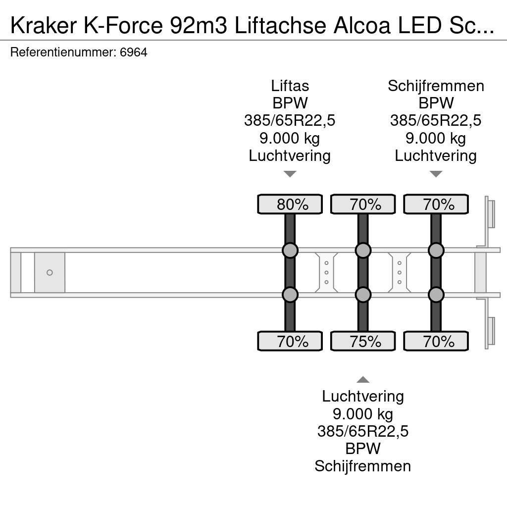 Kraker K-Force 92m3 Liftachse Alcoa LED Scheibenbremsen C Liikuvpõrand poolhaagised