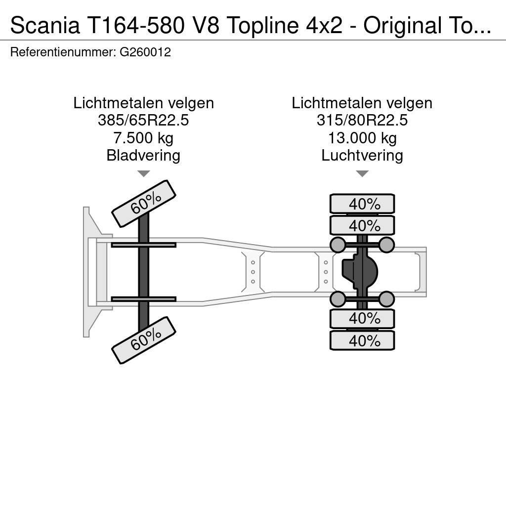 Scania T164-580 V8 Topline 4x2 - Original Torpedo/Hauber Sadulveokid