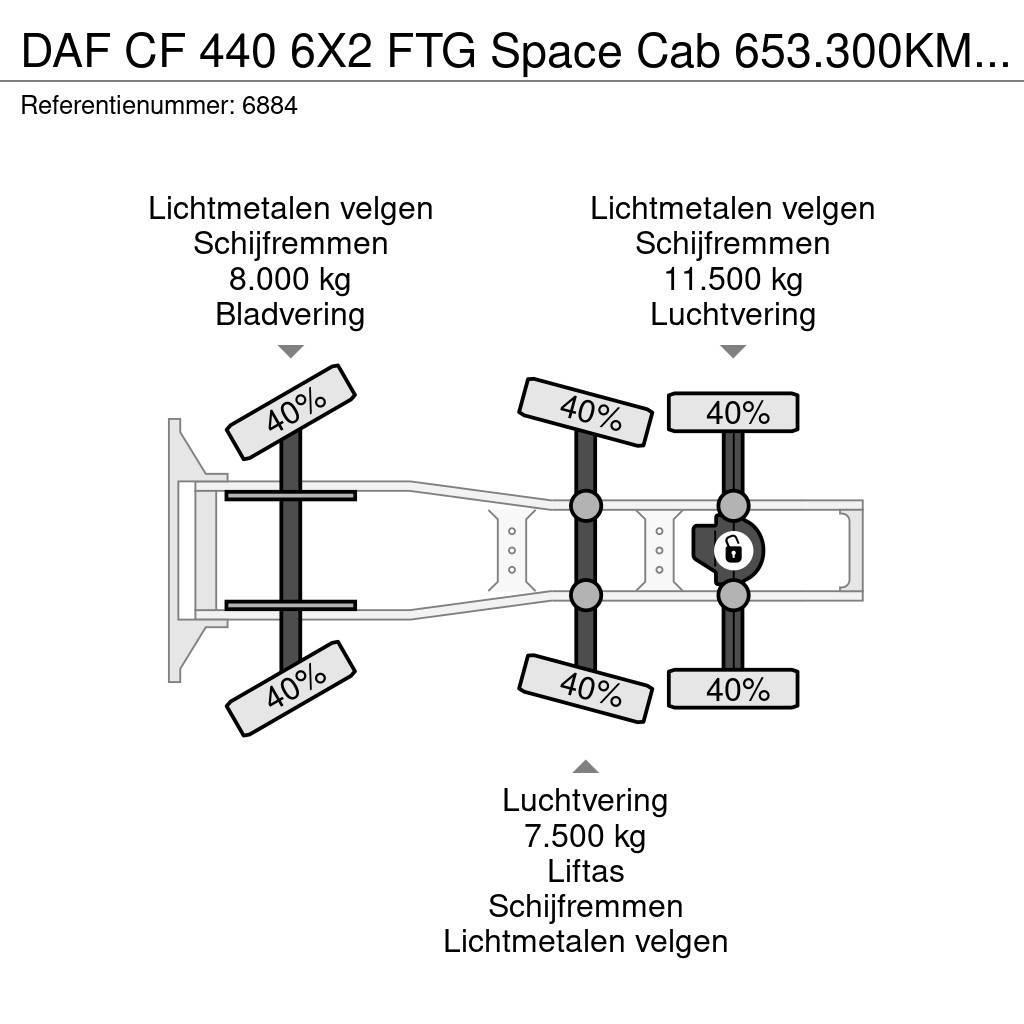 DAF CF 440 6X2 FTG Space Cab 653.300KM LED ACC NL Truc Sadulveokid